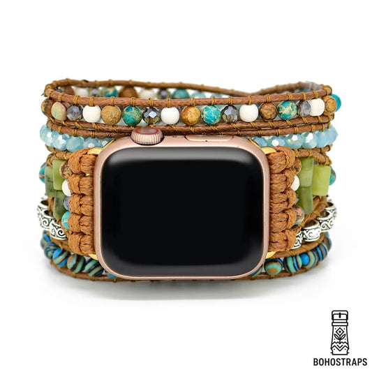 Twisted Ocean Jasper Apple Watch Strap