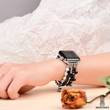 Midnight Balance Natural Stone Apple Watch Strap