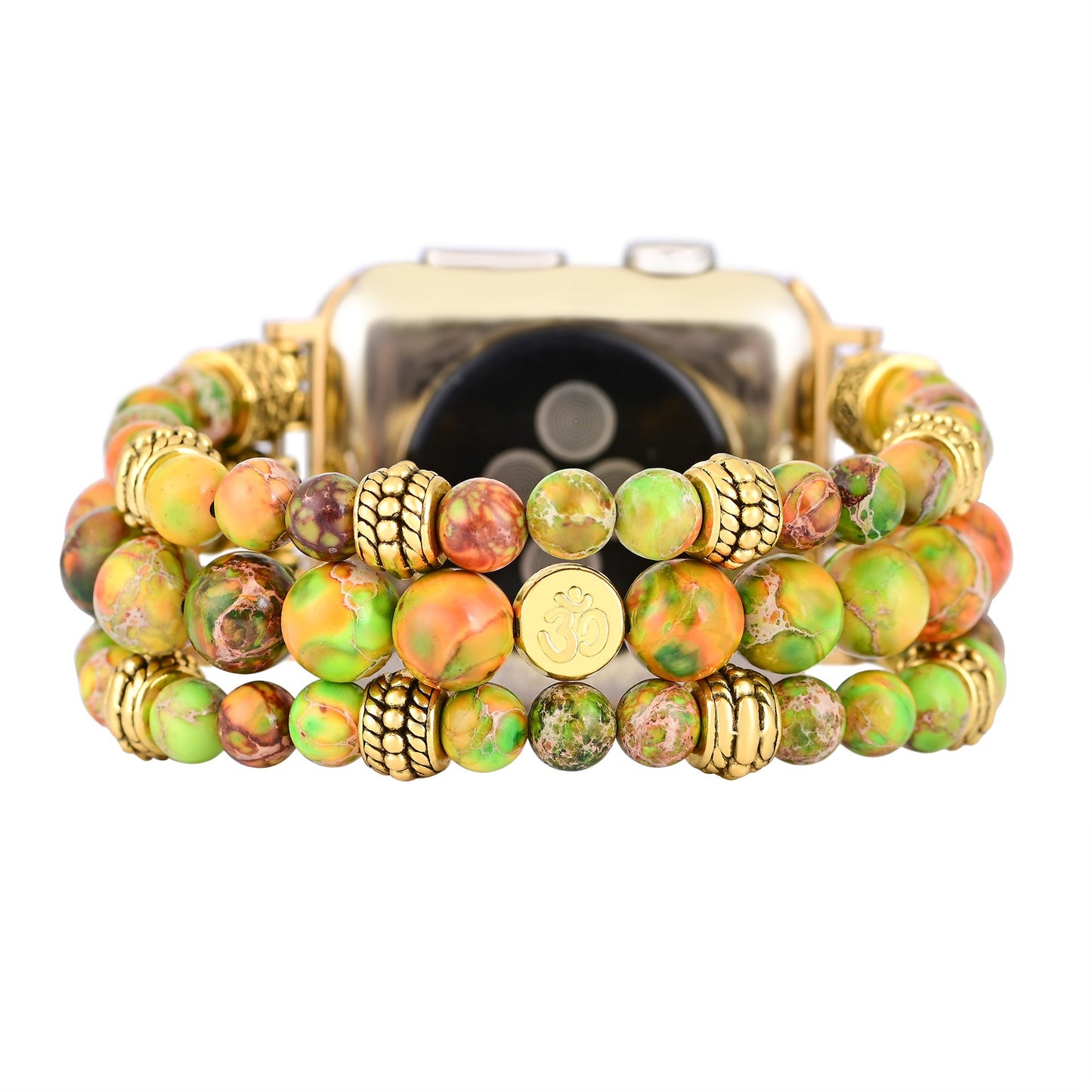 Intense Jasper Stretch Apple Watch Strap - Green