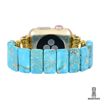 Tibetan Tranquility – Turquoise & Jasper Strap