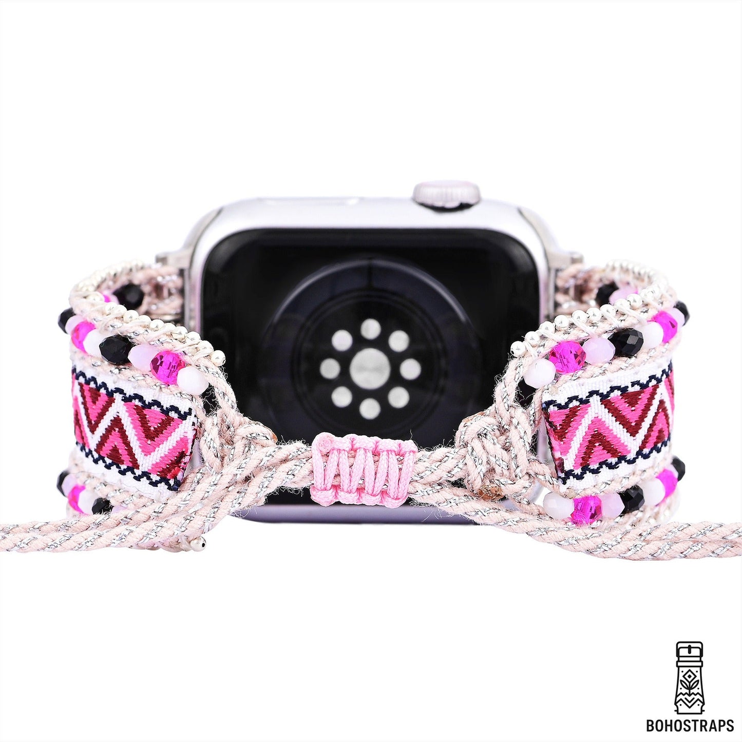 Tribal Pink Woven Apple Watch Strap
