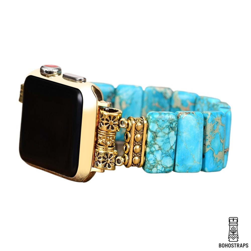 Tibetan Tranquility – Turquoise & Jasper Strap