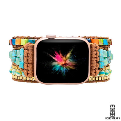 Radiant Earth Apple Watch Strap – Turquoise & Jasper