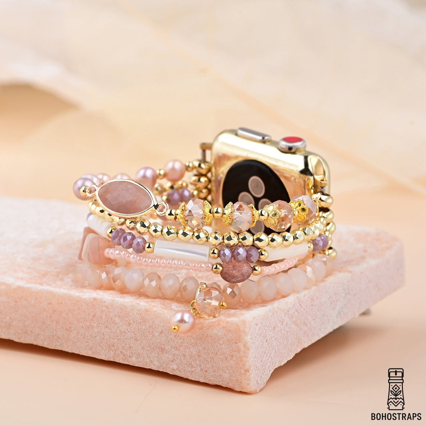 Blush Rhodochrosite Apple Watch Strap