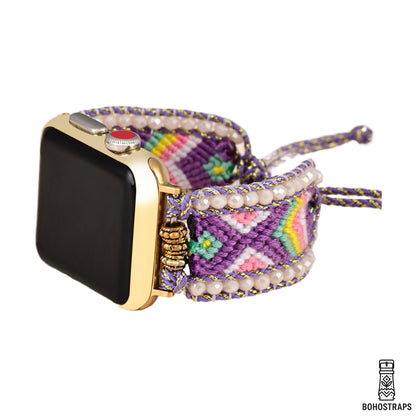 Lavender Dream Boho Weave Watch Strap