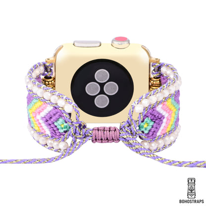 Lavender Dream Boho Weave Watch Strap