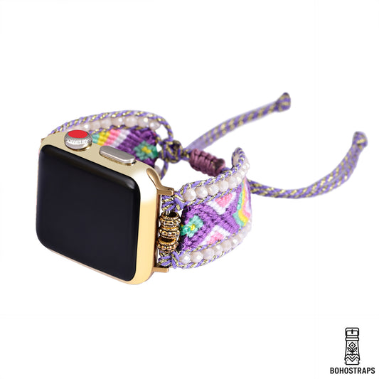 Lavender Dream Boho Weave Watch Strap