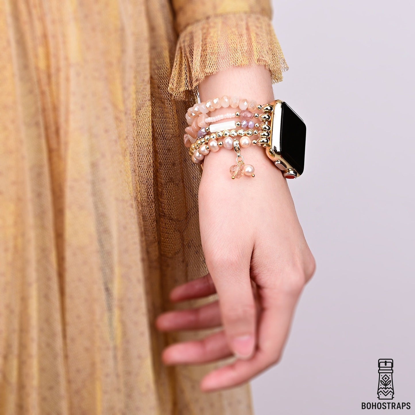 Blush Rhodochrosite Apple Watch Strap