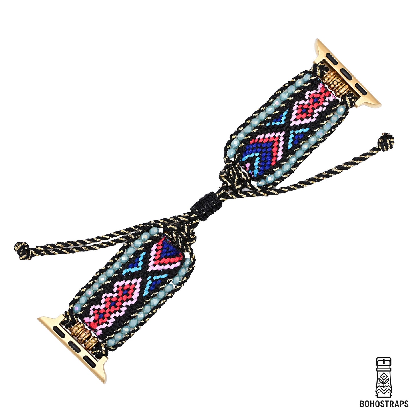 Midnight Echo Boho Weave Watch Strap