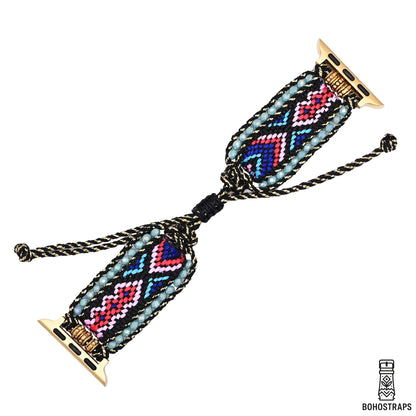 Midnight Echo Boho Weave Watch Strap