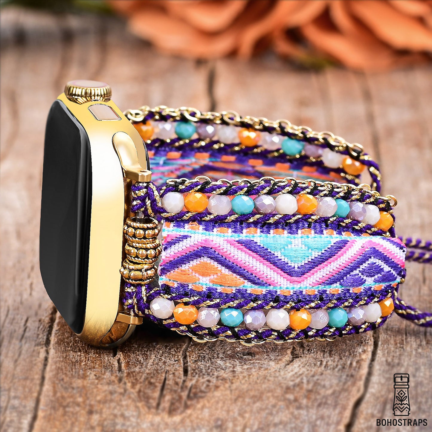 Twilight Purple Boho Weave Watch Strap