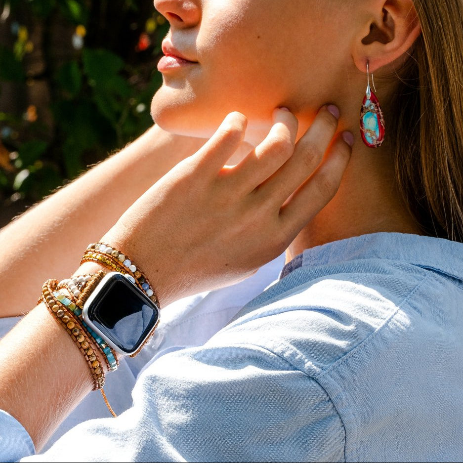Blue Earth Jasper Apple Watch Strap - Cape Diablo
