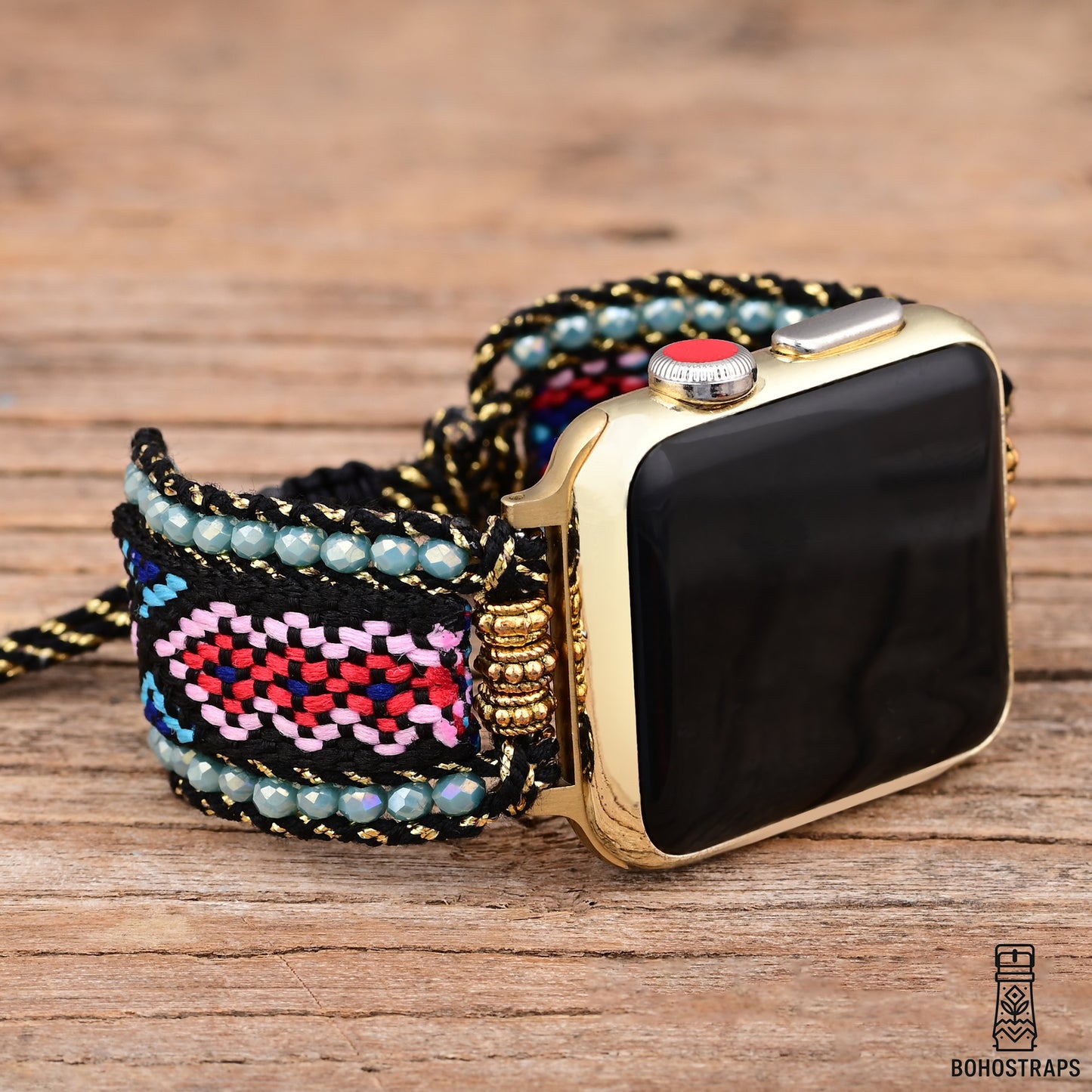 Midnight Echo Boho Weave Watch Strap