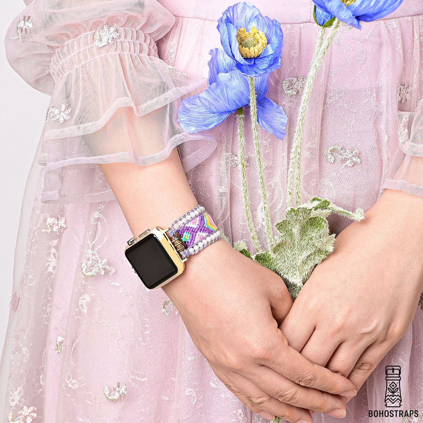 Lavender Dream Boho Weave Watch Strap