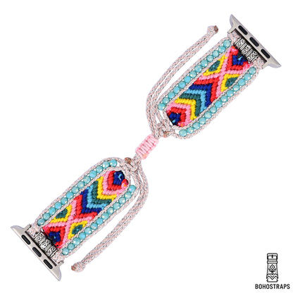 Rainbow Spirit Boho Weave Watch Strap